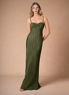 Nephele Moss Green Maxi Dress | Azazie