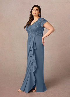 Azazie Carmen Mother of the Bride Dresses Twilight Sheath Lace Dress image8
