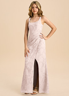 Azazie Mero Junior Klä av Tubklänning i Blommig Utbrändhet Plisserad image5