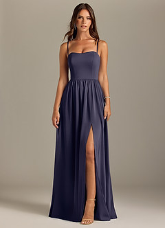 Azazie Calianna Bridesmaid Dresses Stormy A-Line Off the Shoulder Stretch Satin Convertible Dress image9