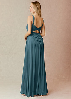 Azazie Reniya Bridesmaid Dresses Bermuda A-Line Pleated Mesh Convertible Dress image2