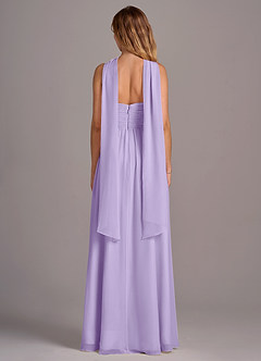 Azazie Joni Bridesmaid Dresses Lilac A-Line Strapless Chiffon Convertible Dress image7