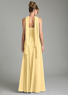 Azazie Gabriela Bridesmaid Dresses Butter A-Line Corset Chiffon Dress image2