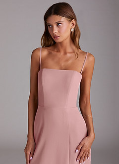 Azazie Wren Bridesmaid Dresses Dusty Rose A-Line Strapless Chiffon Dress image6