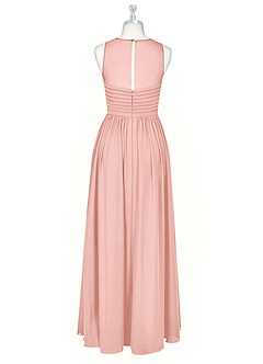 Azazie Nina Brautjungfernkleider A-Linie Plissee Chiffon Kleid Rosettenrosa image7