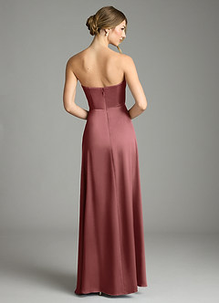 Azazie Wren Bridesmaid Dresses Amethyst A-Line Strapless Stretch Satin Convertible Dress image7