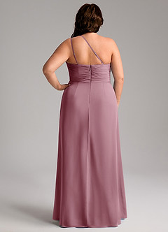 Azazie Eren Bridesmaid Dresses Vintage Mauve Sheath One Shoulder Chiffon Dress image9