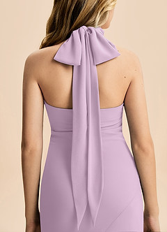 Azazie Velli Junior Meerjungfrau-Linie Hoher Kragen Chiffon Kleid Blauregen image6