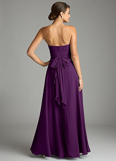 Azazie Tamira Suknie dla druhen Linia A Pofałdowany Szyfon Do ziemi Sukienka image4