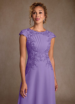 Azazie Christi Mother of the Bride Dresses Tahiti A-Line Lace Chiffon Dress image5