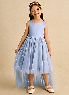 Azazie Bell Robe Demoiselle D'honneur Fillette Robe Princesse en Tulle Arc Eis image3