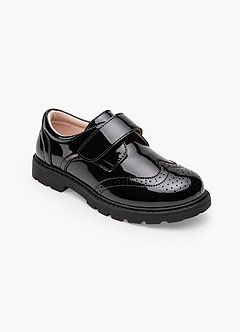 front Boys' Patent Brogue Dress Shoes