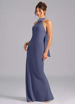 Azazie Velli Bridesmaid Dresses Stormy Mermaid Bow Chiffon Dress image1