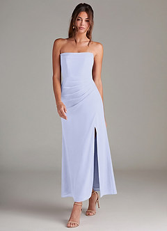 Azazie Leonis Jurken voor bruidsmeisjes Converteerbaar Jurk van Chiffon met Zeemeermin Strapless Lavendel image7