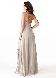 Azazie Tarni Bridesmaid Dresses Frost A-Line Chiffon Dress image2