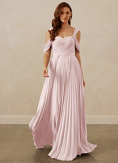 Christian Siriano Bridal for Azazie 1013 Bridesmaid Dresses Blushing Pink A-Line Off the Shoulder Chiffon Dress image9