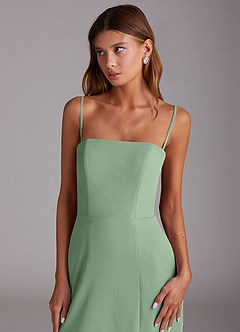 Azazie Wren Bridesmaid Dresses Matcha A-Line Strapless Chiffon Dress image6