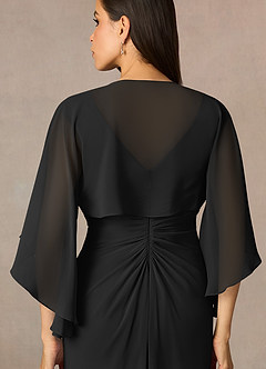 front Azazie Bijpassende Kleur Deborah Chiffon Wrap