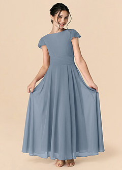 Azazie Payton Twilight A-Line Bow Chiffon Dress image3