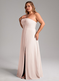 Azazie Wren Brautjungfernkleider Wandelbar A-Linie Seitliche Cut-Outs Chiffon Kleid Blassrosa image13