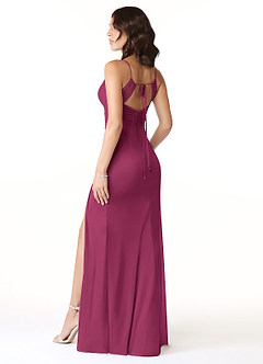 Azazie Reneya Robes de demoiselle d'honneur Robe Sirène en Maille Arc Mûre image4