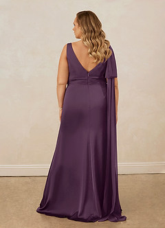 Christian Siriano Bridal for Azazie 1011 Robes de demoiselle d'honneur Robe Sirène en Satin extensible Arc Prune image19