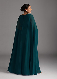 Azazie Isa Mother of the Bride Dresses Pine A-Line V-Neck Pleated Chiffon Dress image8