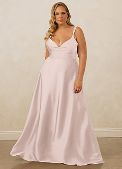 Christian Siriano Bridal for Azazie 1001 Bridesmaid Dresses Blushing Pink A-Line Sweetheart Neckline Stretch Satin Dress image11