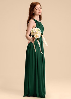 Azazie Bibiane Junior Klä av A-Line i Stretch Satin Plisserad image5