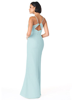 Azazie Blink laatste Uitverkoop Jurk van Chiffon met Kolom V-hals Vintage Mauve image2