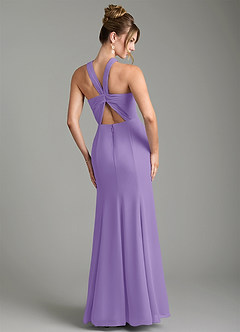 Azazie Rue Bridesmaid Dresses Tahiti A-Line Halter Chiffon Dress image2
