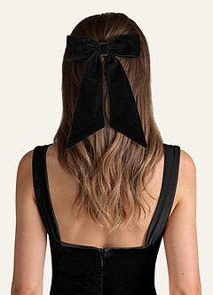 front Pinza para el cabello con lazo de terciopelo a juego