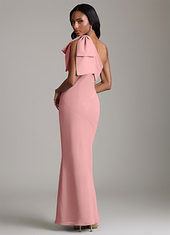 Azazie Yuanna Bridesmaid Dresses Dusty Rose Mermaid One Shoulder Chiffon Dress image2