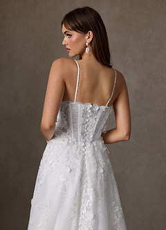Azazie Ramina Wedding Dresses Diamond White A-Line Sweetheart Neckline Lace Dress image6