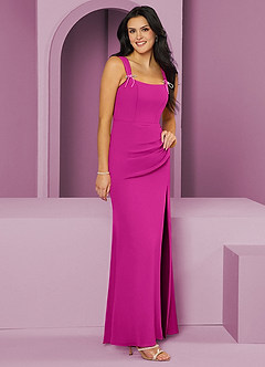 Barbie ♥ Azazie Abiti da Damigella Abito Sirena in Chiffon Plissettato Fucsia image9