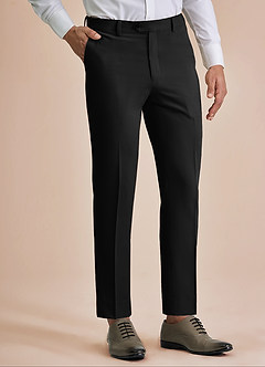 front William Black Comfort Blend Dress Pants