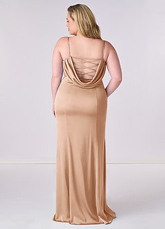 Barbie ♥ Azazie Abiti da Damigella Abito Sirena in Raso Elasticizzato Corsetto Rosa Inglese image7