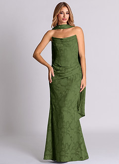 Azazie Sorrel At-home Try On Dresses Black Mermaid Corset Floral Burnout Convertible Dress image5