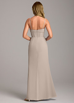 Azazie Chantel Jurken voor bruidsmeisjes Converteerbaar Jurk van Chiffon met Kolom Strapless Vorst image6