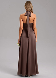 Azazie Tracie Brudtärnklänningar Klä av A-Linje i Stretch Satin Sidoslits Ganache image2