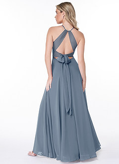 Azazie Evalleen Bridesmaid Dresses Twilight A-Line Pleated Chiffon Dress image4