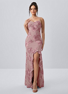 Ivelisse Dusty Lilac Lace Sweetheart Mermaid Dress image1