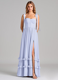 Azazie Anastacia Brautjungfernkleider A-Linie Herzausschnitt Chiffon Kleid Lavendel image6