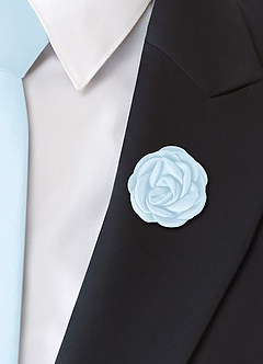 front Matte Satin Floral Lapel Flower