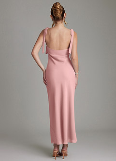 Azazie Luddie Bridesmaid Dresses Dusty Rose Mermaid Bow Chiffon Dress image6