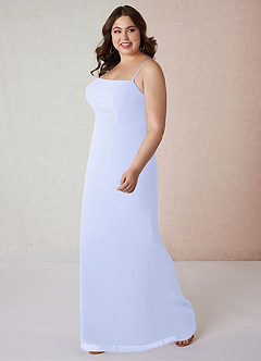Azazie Tayla Bridesmaid Dresses Lavender Sheath Square Neckline Chiffon Dress image8