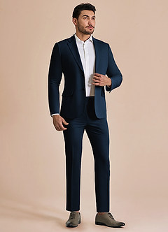 front William Navy Blue Comfort Blend Suit