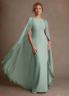 Azazie Artemisia Mother of the Bride Dresses Agave Sheath Lace Chiffon Dress image5