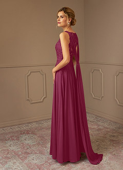 Azazie Joules Mother of the Bride Dresses Mulberry A-Line Sequins Chiffon Dress image5