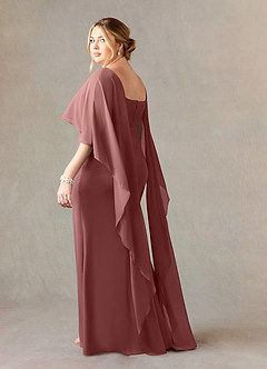 Azazie Dion Mother of the Bride Dresses Desert Rose Sheath Scoop Stretch Crepe Dress image11